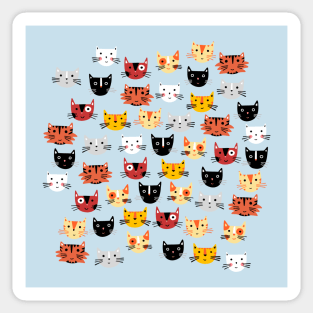Multiple Cats Sticker